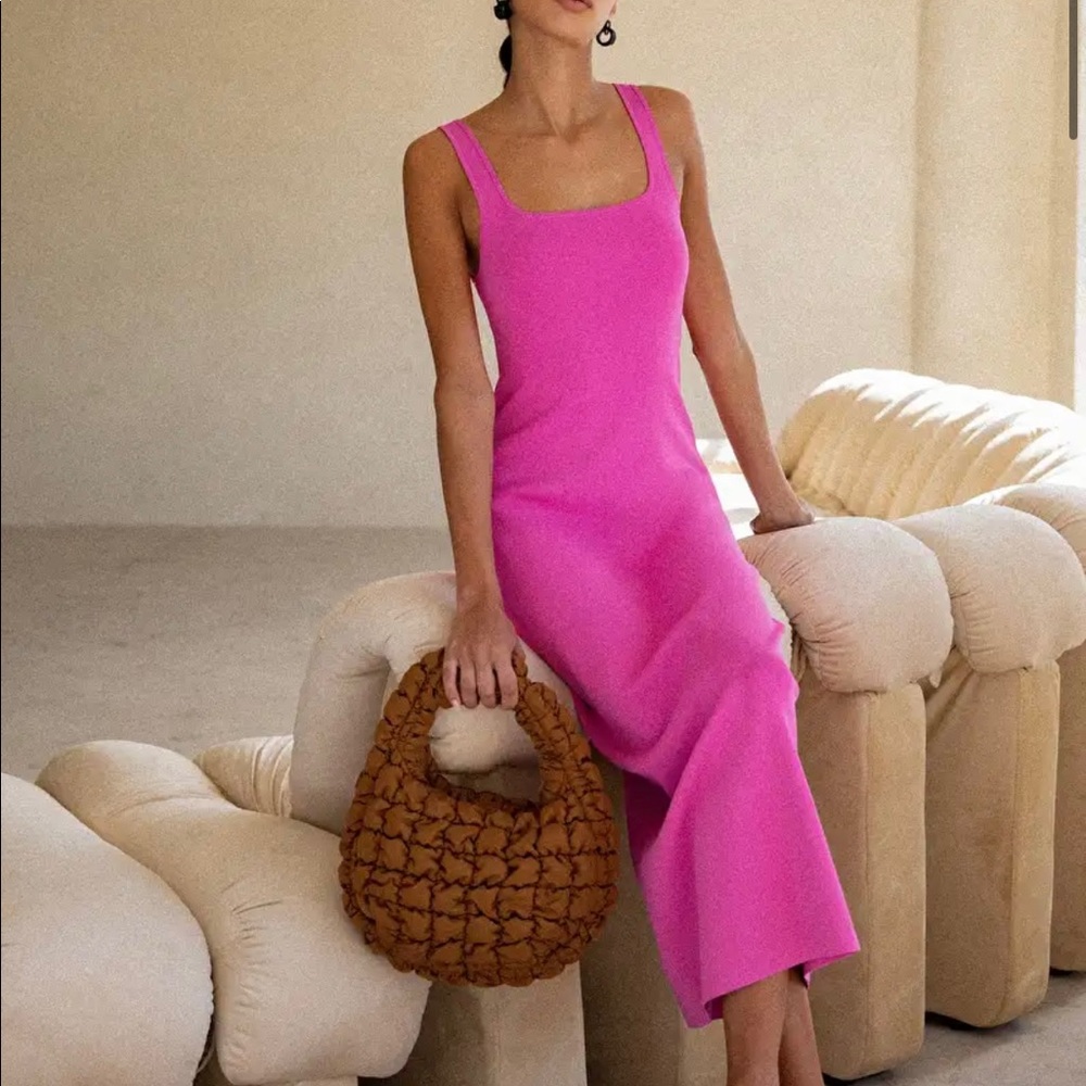 NWT COS Hot Pink Long Dress - XS, SOLD OUT ONLINE